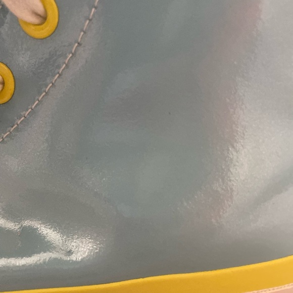 7.5 Colorful Pro Keds Blue and Yellow High-Top Sneakers - Picture 3 of 7